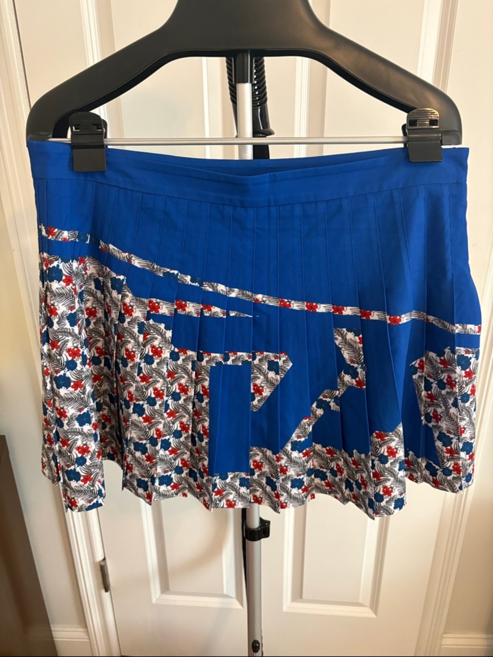 PXG Royal Blue Floral Pleated Skirt